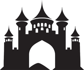 Obraz premium The Path to the Castle A Journey of Courage and Discovery