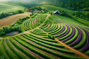 Fototapeta premium Lavender Fields in the Hills