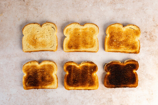 Toast with different doneness 
