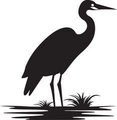Obraz premium In Search of Fish The Hunting Techniques of Herons in Various Environments