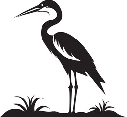Obraz premium The Influence of Human Activity on Heron Populations A Case Study Approach