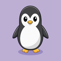 Cute Penguin Standing vector art design