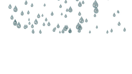 Big rain drops on transparent background