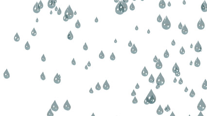 Big rain drops on transparent background