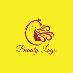 Obraz premium spa beauty salon and makeup natural beauty logo design vector