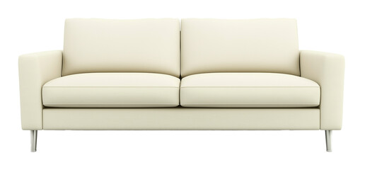 Fototapeta premium 3d white sofa isolated on transparent background 