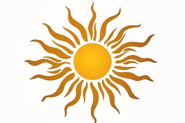 Decorative Sun Graphic in Warm Tones