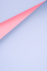 Abstract geometric paper background. Light purple and pastel pink colors flat lay composition...