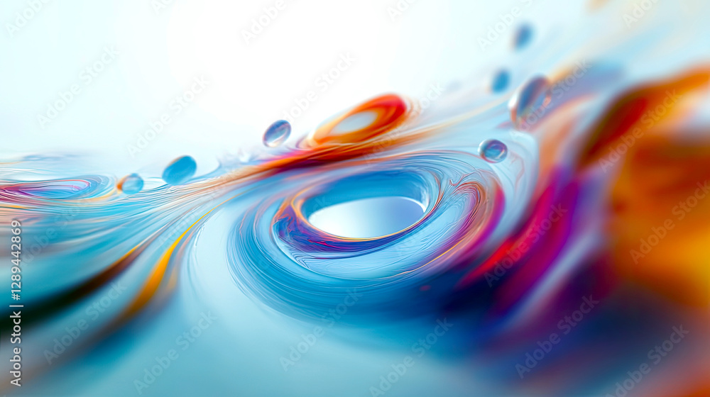 Poster Colorful Swirls of Paint Create a Mesmerizing Journey Through Time and Space
