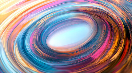 Fototapeta premium Colorful Swirls of Paint Create a Vivid Journey Through Time and Space in an Abstract Realm