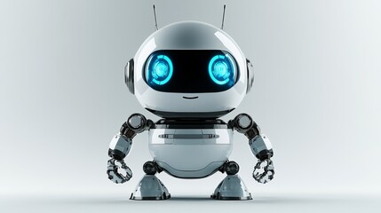 Automated marketing revolution in global business growth futuristic robot digital environment inspirational design