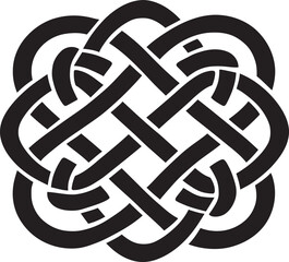 Threads of Identity A Celtic Knot Pattern Draped Over the American Flag