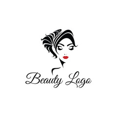 spa beauty salon and makeup natural beauty logo design vector
