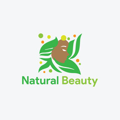 spa beauty salon and makeup natural beauty logo design vector