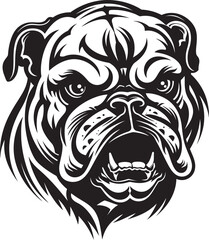 Fototapeta premium Barking with Fury Life with an Angry Bulldog