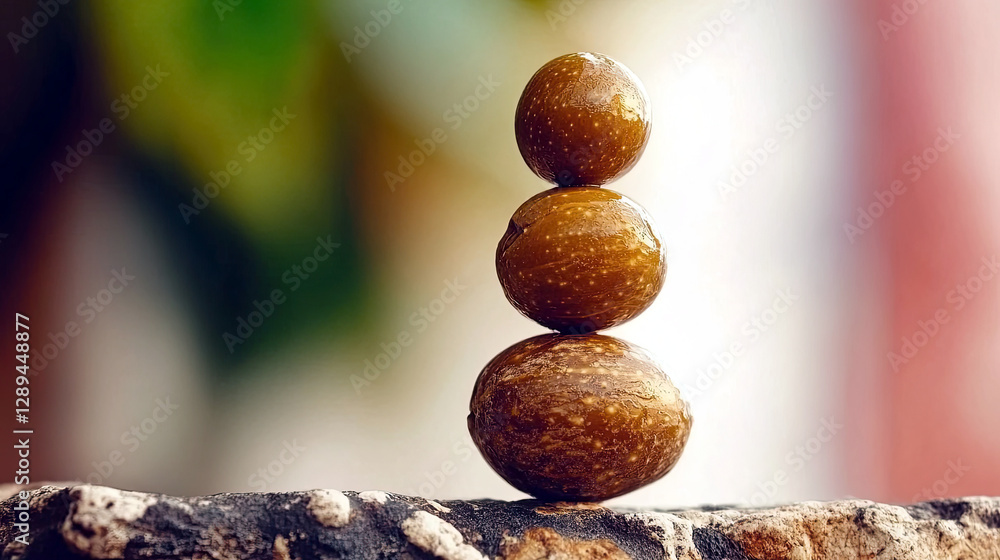Aufkleber three olives create a balanced sculpture symbolizing harmony and simplicity in minimalism