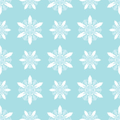 seamless pattern with snowflakes