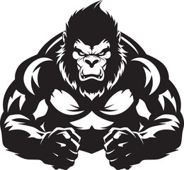Fototapeta premium Wrath of the Wild Gorilla Tiger Rise