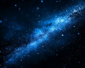 Obraz premium A beautiful starry galaxy swirling with bright blue celestial bodies