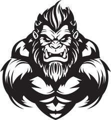 Naklejka premium Savage Heart The Gorilla Tiger Rampage