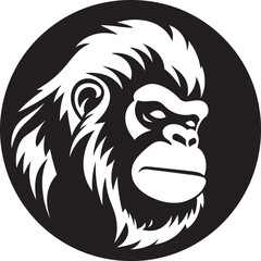 Fototapeta premium From Concept to Creation The Journey of an Ape Logo Design