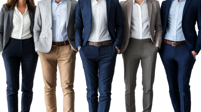 group of business people standing in suits PNG - Powered by Adobe