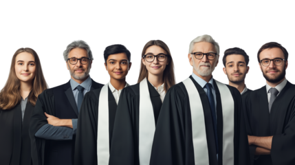 University professors in academic attire, knowledgeable and professional, representing education and wisdom