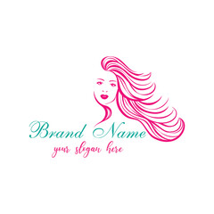 spa beauty salon and makeup natural beauty logo design vector