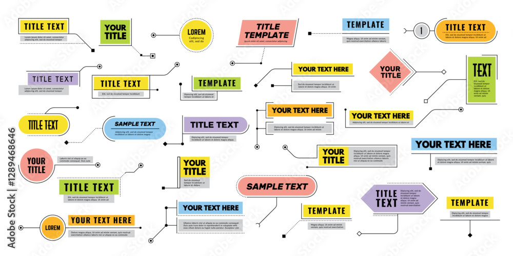 Fototapete callouts. design template for textbox content frames communication tittle banner recent vector set