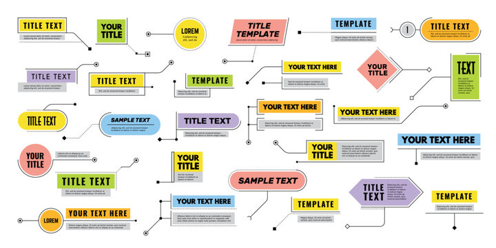 Callouts. Design template for textbox content frames communication tittle banner recent vector set