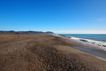 Playa del Charco in Cabo de Gata, Provinz Almería, Autonome Gemeinschaft Andalusien, Spanien