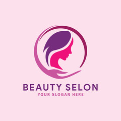 spa beauty salon and makeup natural beauty logo design vector