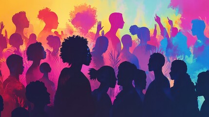 Illustration of a Community Embracing Diversity with Standard 6x.