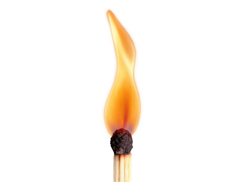 Cerillo o f&oacute;sforo encendido 