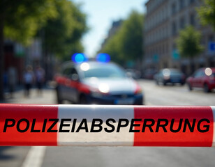 Ein Flatterband sperrt den Tatort ab.