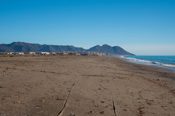 Playa del Charco in Cabo de Gata, Provinz Almería, Autonome Gemeinschaft Andalusien, Spanien