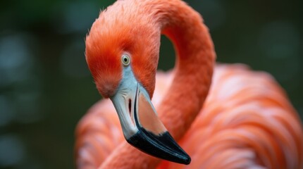 Flamingo Head Close-Up High Resolution