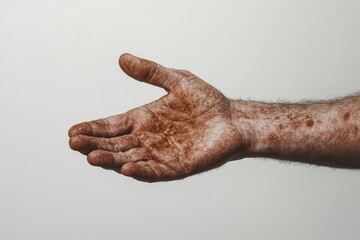 Dirty hands revealing hard work and craftsmanship from an unknown laborer