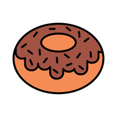 Donut icon vector image with a white background