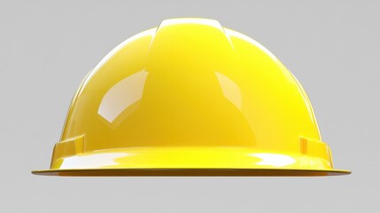 Fototapeta premium Isolated Image of a Yellow Safety Hard Hat with Clear Background