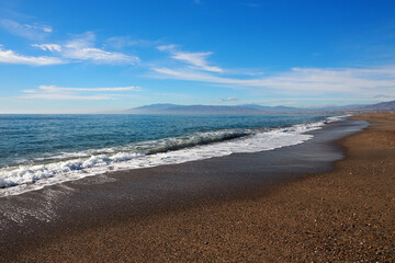 Playa del Charco in Cabo de Gata, Provinz Almería, Autonome Gemeinschaft Andalusien, Spanien