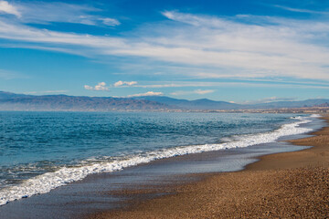 Playa del Charco in Cabo de Gata, Provinz Almería, Autonome Gemeinschaft Andalusien, Spanien