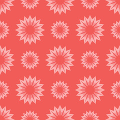 seamless pattern with orange flowers