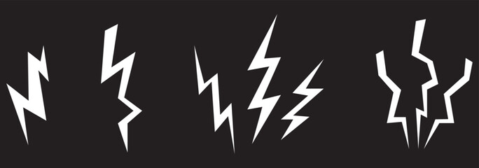 Lightning icon set. electric icon vector. power icon. energy sign
