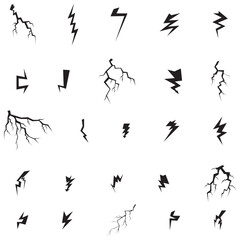 lightning bolt illustration thunder icon set flash icon lighting icon set