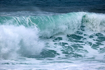 Naklejka premium Big waves in La Vaca. Cantabria, Spain