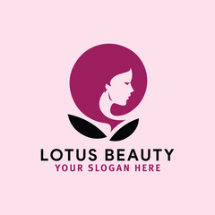 zen yoga lotus beauty logo design vector