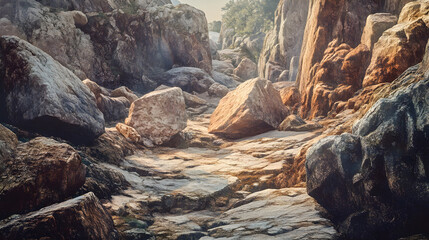 Majestic Rocky Landscape: A Tribute to Nature's Ancient Sculptures
