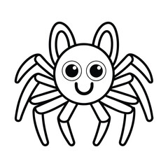Coloring page Spider vector illustration