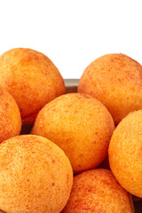 Buñuelos, colombian cheese fritters closeup, delicious traditional food